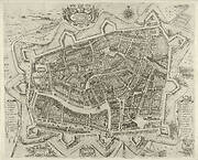 Plattegrond van de stad Leeuwarden, 1622