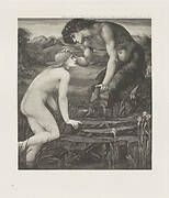 Pan and Psyche. From the portfolio: The Work of E. Burne-Jones.