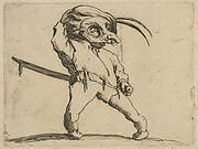 L'Homme Masqué aux Jambes Torses (The Masked Man with Crooked Legs), from Varie Figure Gobbi, suite appelée aussi Les Bossus, Les Pygmées, Les Nains Grotesques (Various Hunchbacked Figures, The Hunchbacks, The Pygmes, The Grotesque Dwarfs)