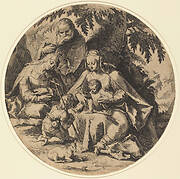 The Holy Family with Saint Elizabeth and Saint John the Baptist