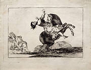 Woman Carried off by a Horse