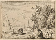 Seascape with Three Figures to the Right