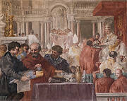 Buonarroto di Lodovico, provost of the Signoria, wash the hands of pope Leone X