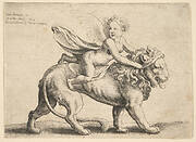 Cupid on a lion