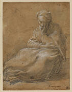 Woman Seated on the Ground/Woman Holding a Distaff