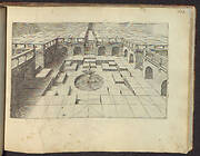 Courtyard with fountain. Tasks from “Perspective” print 40, pg. 46a