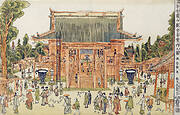 "Temple Sensōji in Asakusa, Edo" (Asakusa Kinryūzan Kanzeonkeidai no zu)