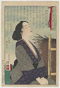 The wife of Kirino Toshiaki, a samurai of the Kagoshima clan and principal retainer to Saigo Takamori (1827-77), from the series Eastern Pictures of Heroic Women Compared