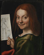 Portrait of a Young Man with a Child's Drawing