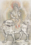 Manjushri on Lion