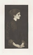 Portrait of Miss Amy Gaskell (Mrs. Bonham). From the portfolio: The Work of E. Burne-Jones.