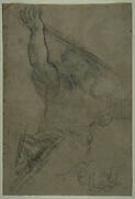 Study of a Male Figure with Right Arm Raised