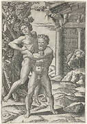 Hercules worstelt met Antaeus