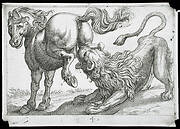 A Horse Kicking a Lion