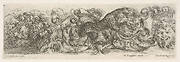 Design for a Frieze with Acanthus Scrolls and a Leopard in the Center, Plate 10 from: 'Decorative friezes and foliage' (Ornamenti di fregi e fogliami)