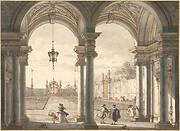 View through a Baroque Colonnade into a Garden, 1760-1768