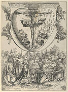 Four Saints Adoring Christ Crucified on the Sacred Heart