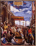 Arriving in Venice, Emperor Fredrerick pays public homage to Pope Alexander III