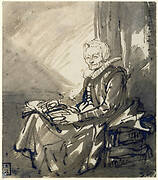 Seated Woman with an Open Book on her Lap