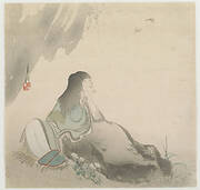 Seated Girl Watching Butterflies