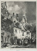 Voyages pittoresques et romantiques dans l'ancienne France,  Franche-Comté:  Vue d'une rue des faubourgs de Besançon