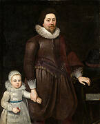 William, Lord Cavendish, Later Second Earl of Devonshire (1591-1628), and His Son