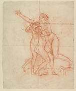 Study for the Wife and Daughters of Brutus (recto); Study of a Male Nude (verso)