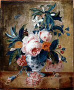 A Delft Vase with Flowers