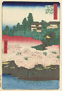 One Hundred Famous Views of Edo “Flower Pavilion near　Dangozaka Slope in Sendagi”