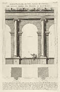 Elevation and plan of the second-order portico at the Theater of Marcellus (Teatro di Marcello), Rome, from the series 'Le Antichità Romane'