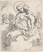 Virgin and Child with Angels (in Clouds)