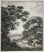 Six large upright landscapes with scenes from the Old Testament: Abraham Dismissing Hagar and Ishmael