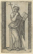 Saint Philip, book in his left hand, staff resting on his left arm, from the series 'Piccoli Santi' (Small Saints)