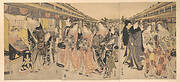 吉原仲の町花魁道中|Courtesans Promenading on the Nakanochō in Yoshiwara