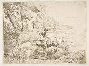 Young herdsman on horseback