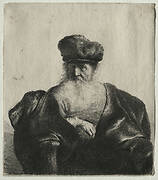 Old Man with Beard, Fur Cap, and Velvet Cloak