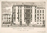 Plate 91: View of the Mocenigo Palace in Campo San Stae, Venice, 1703, from "The buildings and views of Venice" (Le fabriche e vedute di Venezia)