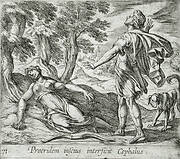 Procris Killed by Cephalus's Javelin