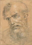 Head of a Bearded Man (recto); Study for a sacra conversazione (verso)