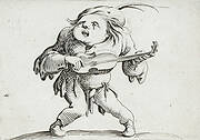 A Bandy-Legged Man Playing the Guitar