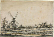 Landscape with a Windmill near a Farmstead