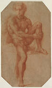 Seated Male Nude