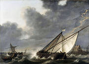 Bateaux sur l’Estuaire du Hollands Diep (Boats on the Estuary of Holland Diep, Caught in a Storm), 1640-1650