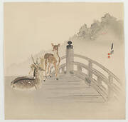 Two Deer On Bridge