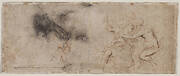 Venus Disarming Mars, Drapery Study (verso)