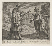 Plate 148: Aesculapius Speaking to the Romans (Epidauro a Romanis AEsculapius ad urbis luem discutiendam sollicitatur), from Ovid's 'Metamorphoses'