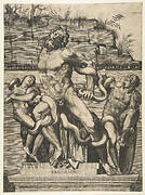 Laocoön and his sons being attacked by serpents