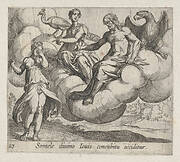 Plate 27: Semele's Wish (Semele divino Ious concubitu occiditur), from Ovid's 'Metamorphoses'