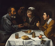 Tavern Scene with Two Men and a Girl