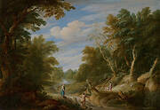 Wooded Landscape with Figures